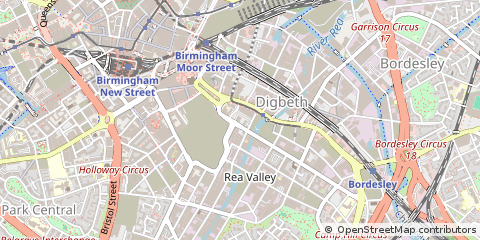 Map of Birmingham, West Midlands