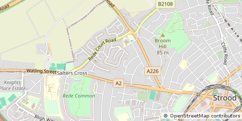 Map of Rochester, Kent