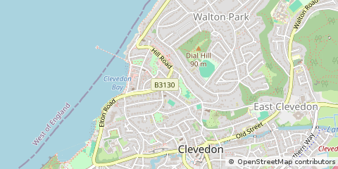 Map of Clevedon, Somerset