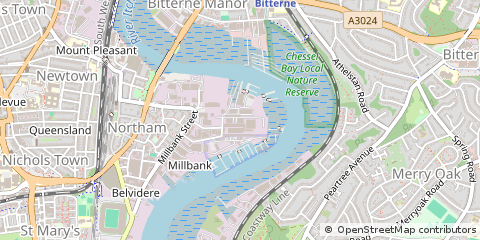 Map of Southampton, Hampshire