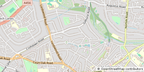 Map of Harborne, Birmingham