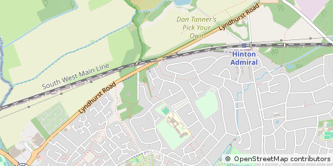 Map of Christchurch, Dorset