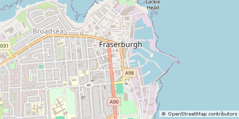 Map of Fraserburgh, Aberdeenshire