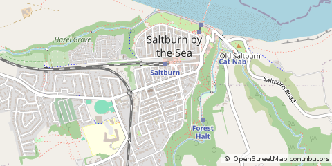 Map of Saltburn-by-the-SEA, Cleveland