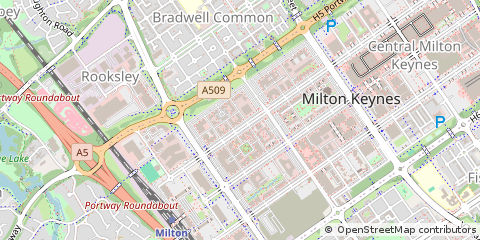 Map of Milton Keynes, Bucks