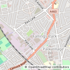 Map of Wolverhampton, West Midlands