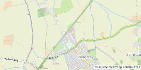 Map of Willersey, Worcs