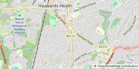 Map of Haywards Heath