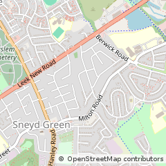 Map of Sneyd Green Stoke on Trent