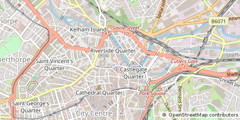 Map of Sheffield, South Yorkshire