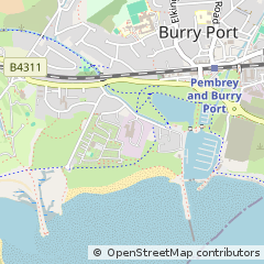 Map of Burry Port, Carmarthenshire