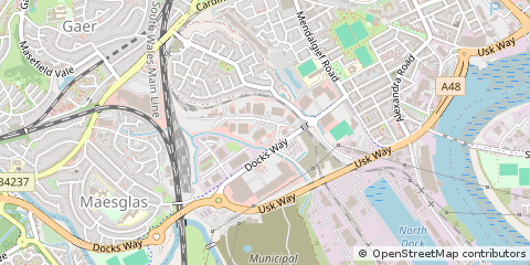 Map of Newport, Gwent