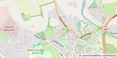 Map of Ripon, North Yorkshire