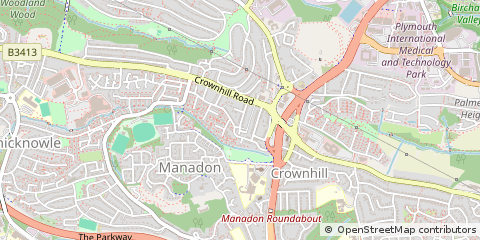 Map of Plymouth, Devon