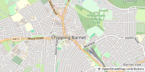 Map of Barnet, Hertfordshire