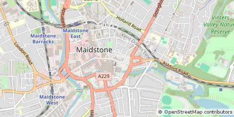Map of Maidstone, Kent