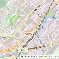 Map of Sheffield, South Yorkshire