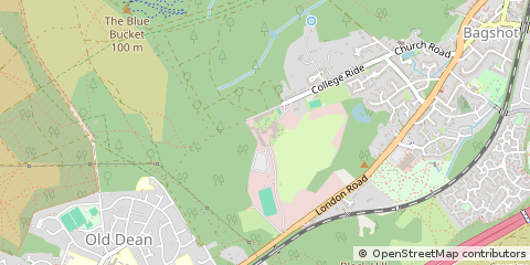 Map of Bagshot, Surrey