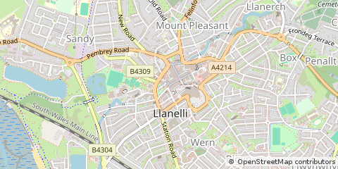 Map of Llanelli
