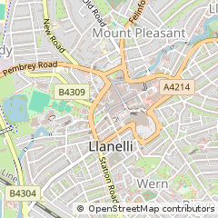 Map of Llanelli