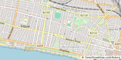 Map of Hove, East Sussex