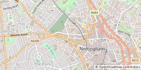Map of Nottingham, Nottinghamshire