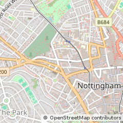 Map of Nottingham, Nottinghamshire