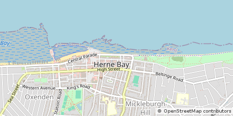 Map of Herne BAY, Kent