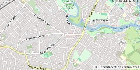 Map of Bournemouth, Dorset