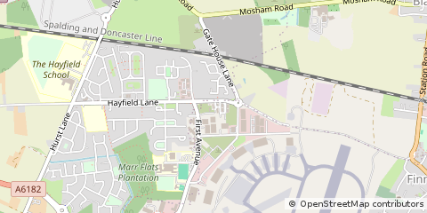 Map of Doncaster, South Yorkshire