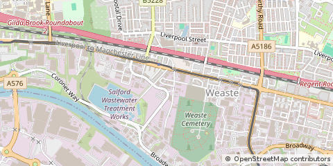 Map of Salford, Lancashire