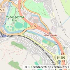 Map of Pontypridd, MID Glamorgan