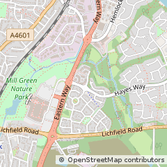 Map of Cannock, Staffs