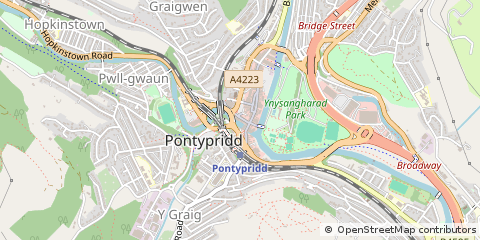Map of Pontypridd