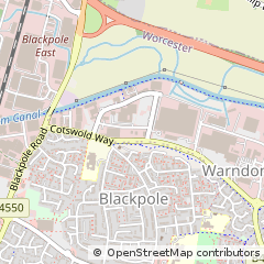 Map of Worcester, Worcestershire