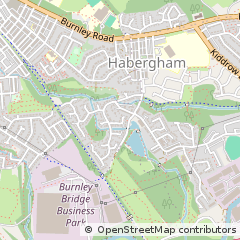 Map of Burnley, Lancashire