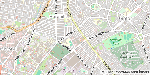 Map of Leeds, West Yorkshire