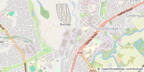 Map of Rochdale, Lancashire