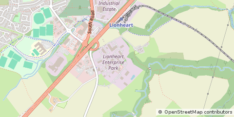 Map of Alnwick, Northumberland