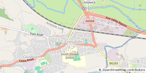 Map of Crosshills, Keighley