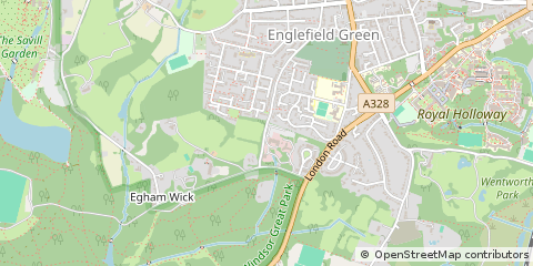 Map of Egham, Surrey