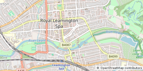 Map of Leamington SPA, Warwickshire