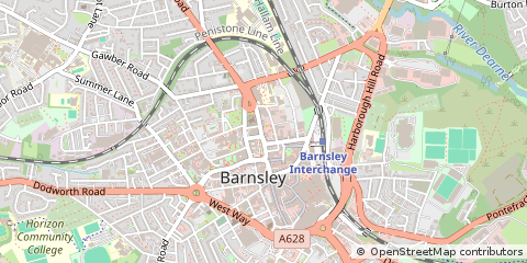 Map of Barnsley, South Yorkshire