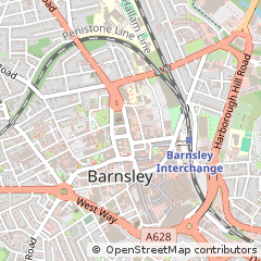 Map of Barnsley, South Yorkshire