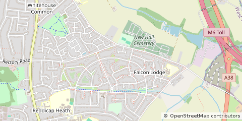 Map of Sutton Coldfield, West Midlands