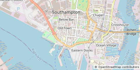 Map of Southampton, Hampshire