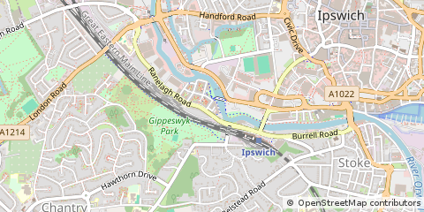 Map of Ipswich, Suffolk