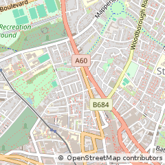 Map of Nottingham, Notts