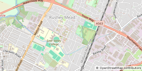 Map of Leicester, Leicestershire
