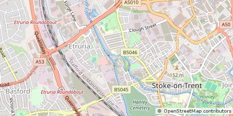 Map of Stoke on Trent